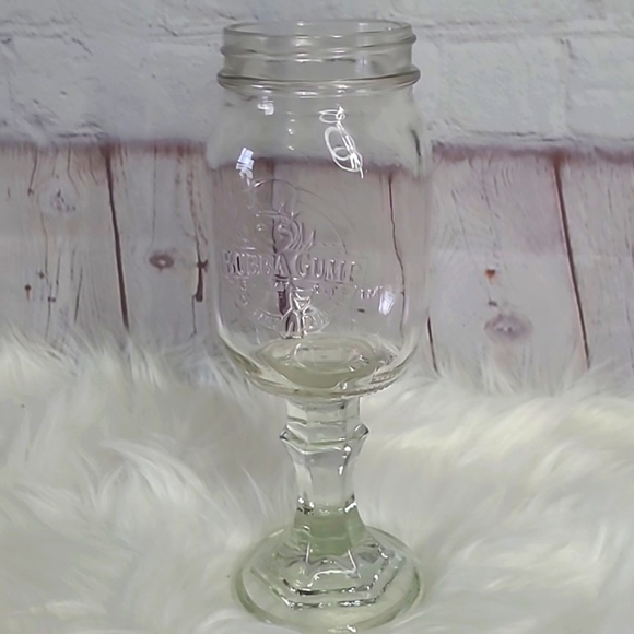 Bubba Gump Shrimp Co Company Glass Collectible Mason Jar Drinking Cup Fancy 9" - Picture 7 of 9